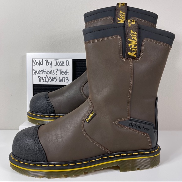 Dr. Martens Other - DR DOC MARTENS FIRTH WATERPROOF LEATHER STEEL TOE WORK BOOTS MENS SIZE 11 DARK B